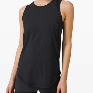 Lululemon Sculpt Tank Size 14 Black Mesh Back Athletic Workout Top